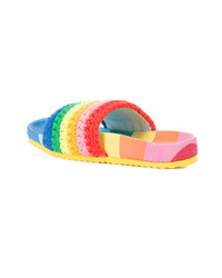 Sandales plates en crochet multicolores Mira Mikati
