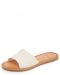 Sandales plates en cuir blanches Dolce Vita