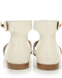 Sandales plates en cuir blanches Givenchy