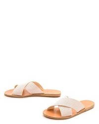 Sandales plates en cuir blanches Ancient Greek Sandals