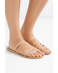 Sandales plates en cuir marron clair Ancient Greek Sandals
