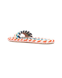 Sandales plates en cuir multicolores Loeffler Randall