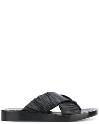 Sandales plates en cuir noires 3.1 Phillip Lim