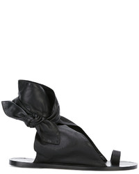 Sandales plates en cuir noires Isabel Marant