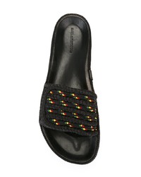 Sandales plates en cuir noires Isabel Marant Etoile