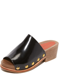 Sandales plates en cuir noires Rachel Comey