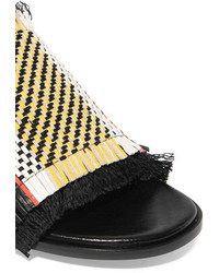 Sandales plates en cuir noires Proenza Schouler