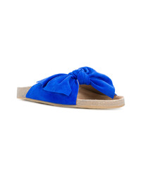 Sandales plates en daim bleues Ulla Johnson