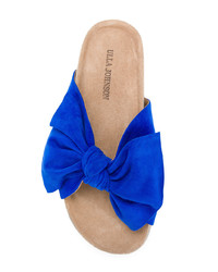 Sandales plates en daim bleues Ulla Johnson