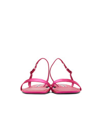 Sandales plates en satin fuchsia Alexander Wang