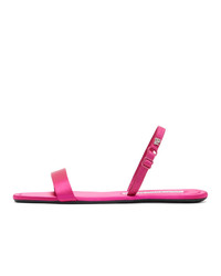 Sandales plates en satin fuchsia Alexander Wang