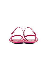 Sandales plates en satin fuchsia Alexander Wang