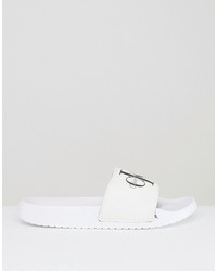 Sandales plates en toile blanches Calvin Klein Jeans