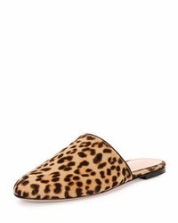 Sandales plates imprimées léopard