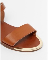 Sandales plates marron Steve Madden