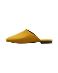 Sandales plates moutarde Mango