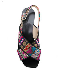 Sandales plates multicolores Anna Baiguera