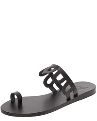 Sandales plates noires Ancient Greek Sandals