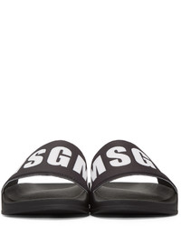 Sandales plates noires MSGM