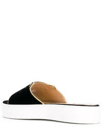 Sandales plates noires Charlotte Olympia