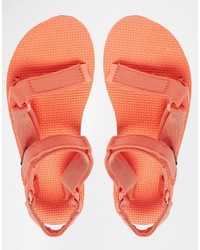 Sandales plates orange Teva