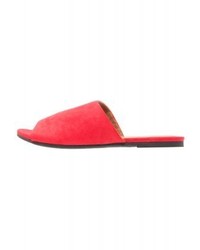 Sandales plates rouges Bianco