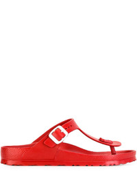 Sandales plates rouges Birkenstock