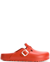 Sandales plates rouges Birkenstock
