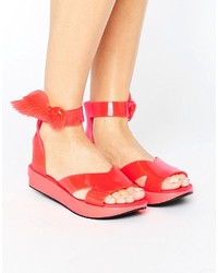 Sandales plates rouges Melissa