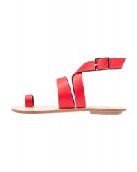 Sandales plates rouges Tibi