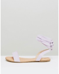 Sandales plates violet clair Asos