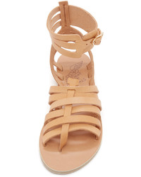 Sandales spartiates en cuir marron clair Ancient Greek Sandals