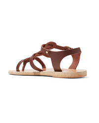 Sandales spartiates en cuir marron Ancient Greek Sandals