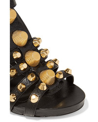 Sandales texturées noires Balenciaga
