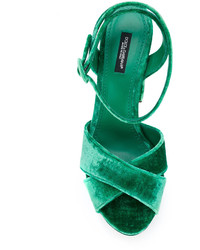 Sandales vert foncé Dolce & Gabbana