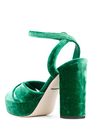 Sandales vert foncé Dolce & Gabbana