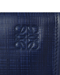 Serviette en cuir bleu marine Loewe