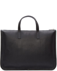 Serviette en cuir noire Loewe