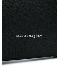 Serviette en cuir noire Alexander McQueen