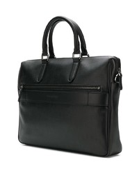 Serviette en cuir noire Ermenegildo Zegna