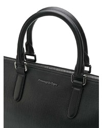 Serviette en cuir noire Ermenegildo Zegna