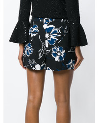 Short à fleurs noir Michael Kors Collection