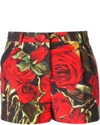 Short à fleurs rouge Dolce & Gabbana