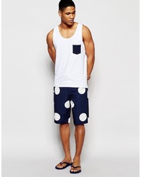 Short á pois bleu marine Asos