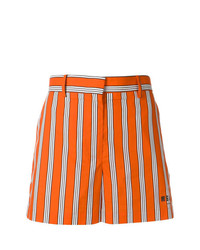 Short à rayures verticales orange MSGM