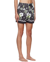 Short de bain à fleurs noir Amiri