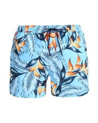 Short de bain à fleurs turquoise Quiksilver