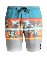 Short de bain à fleurs turquoise Quiksilver