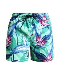 Short de bain à fleurs turquoise Tommy Hilfiger