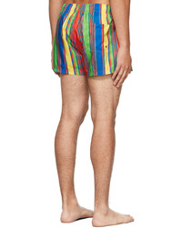 Short de bain à rayures verticales multicolore Versace Underwear